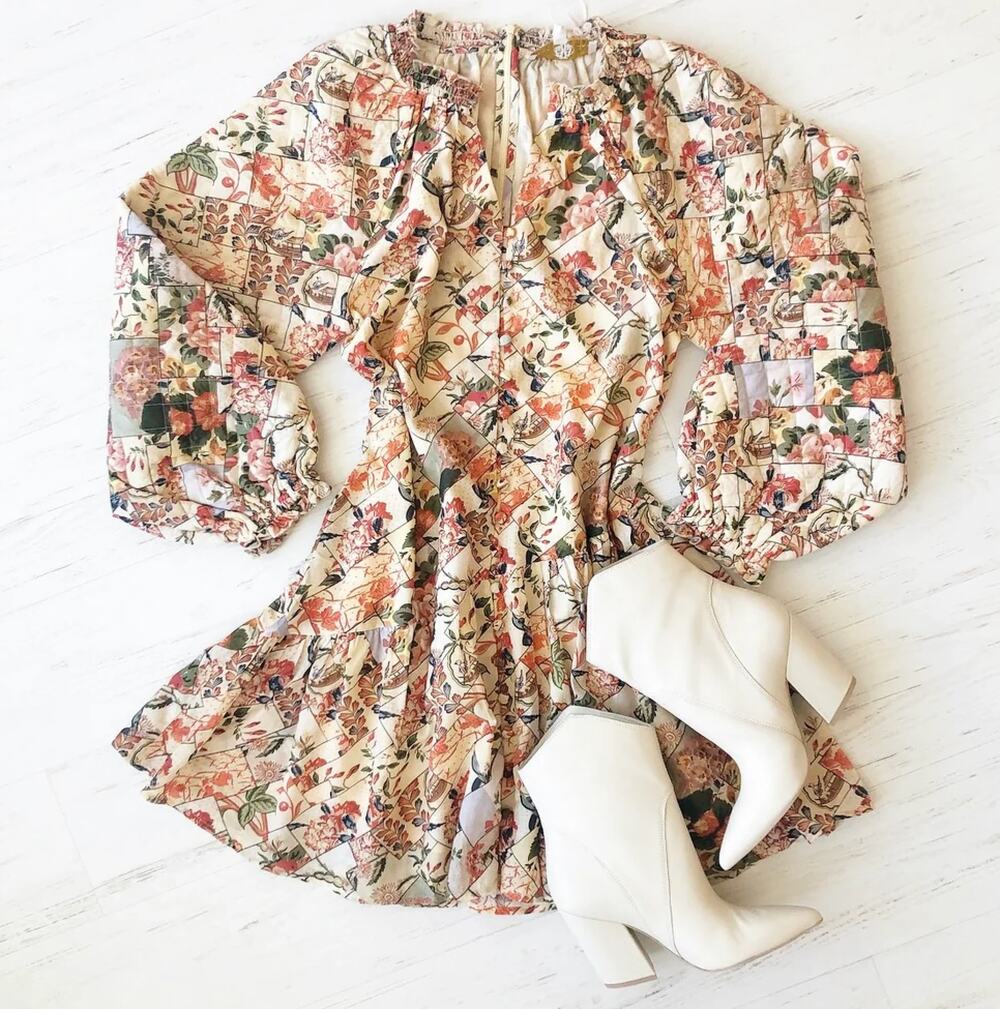 anna cate peyton dress abstract garden